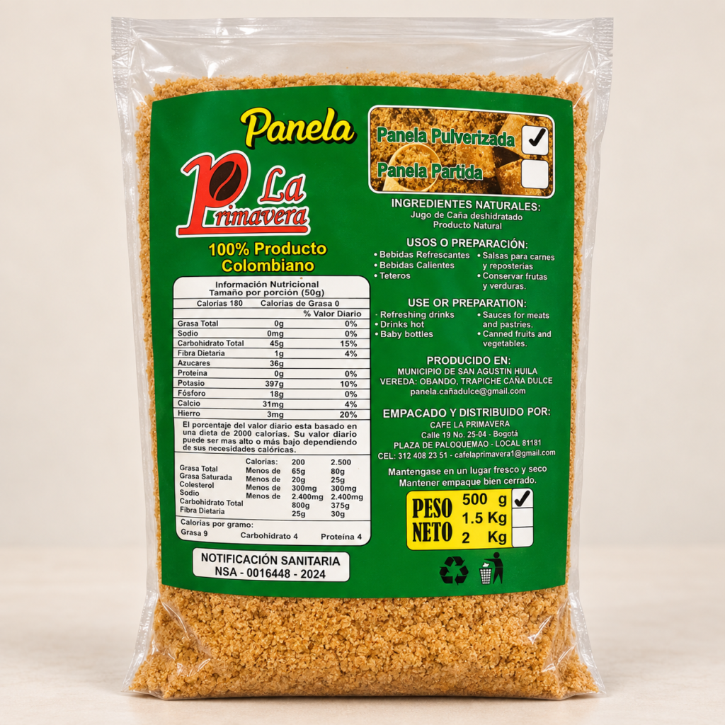 Panela pulverizada – 500 g